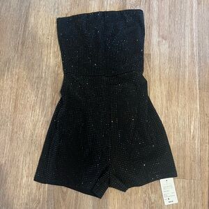 Black Sequin Women's Shorts